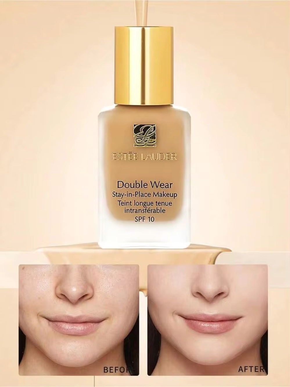 NEW✅ Estée Lauder Double Wear Stay-in-Place Foundation • 3C2 Pebble • New In Box - Picture 12 of 12